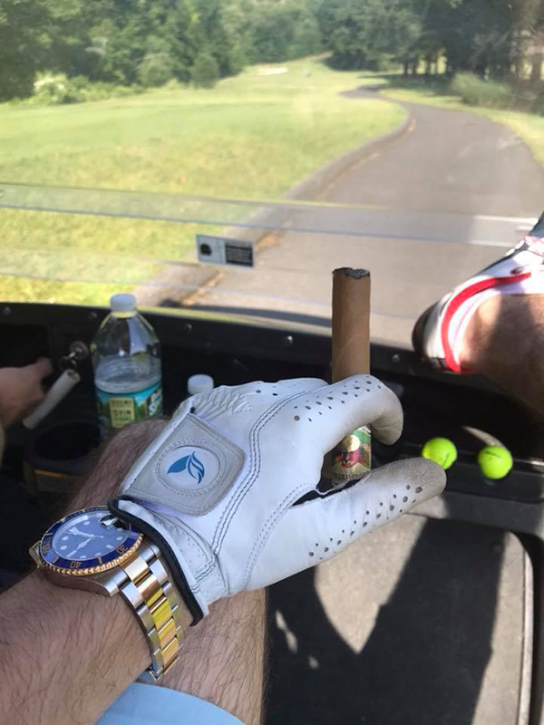 golf cart watch cigar